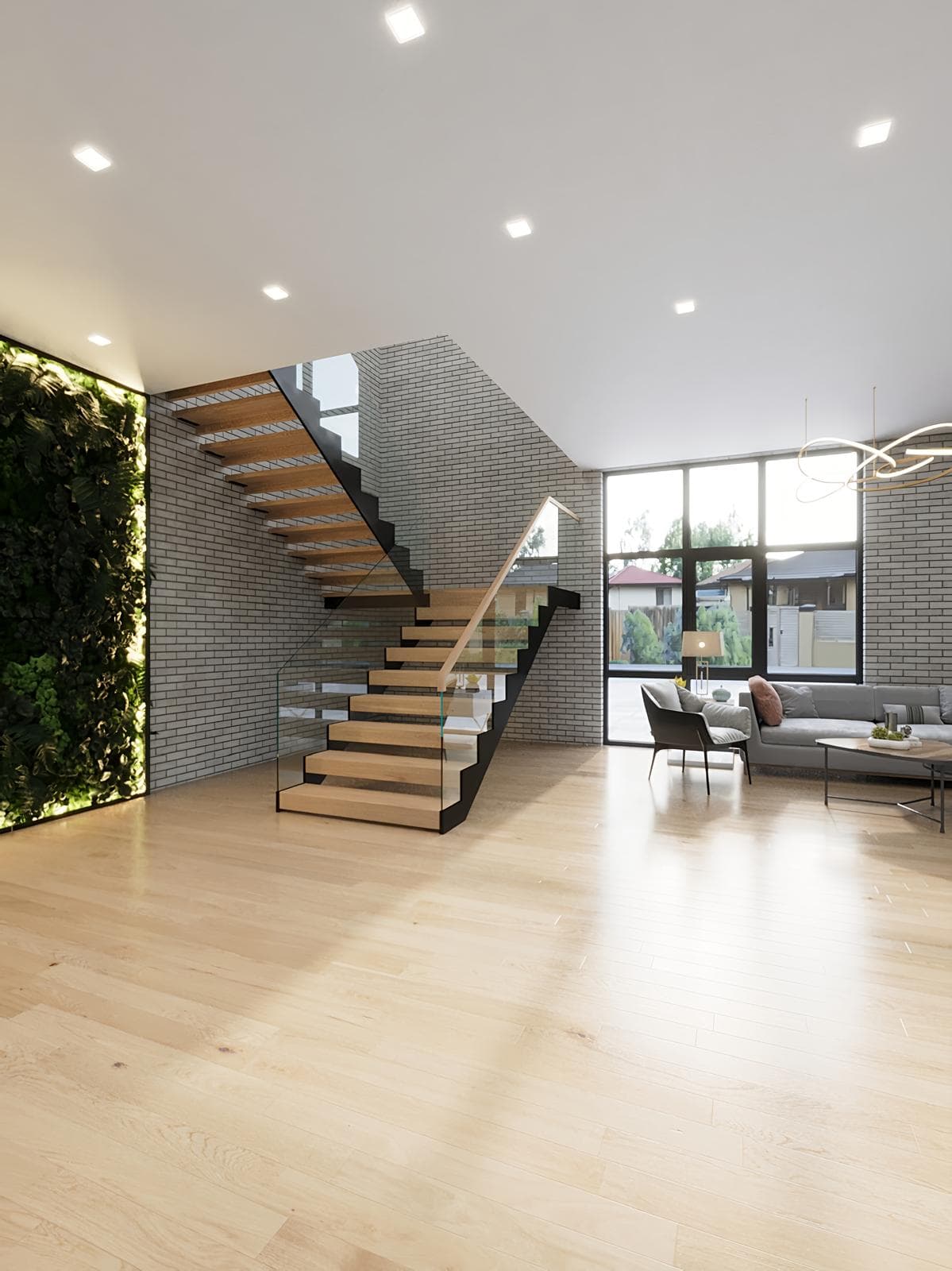 Classic ARC staircase design - elegant floating steps with modern aesthetics